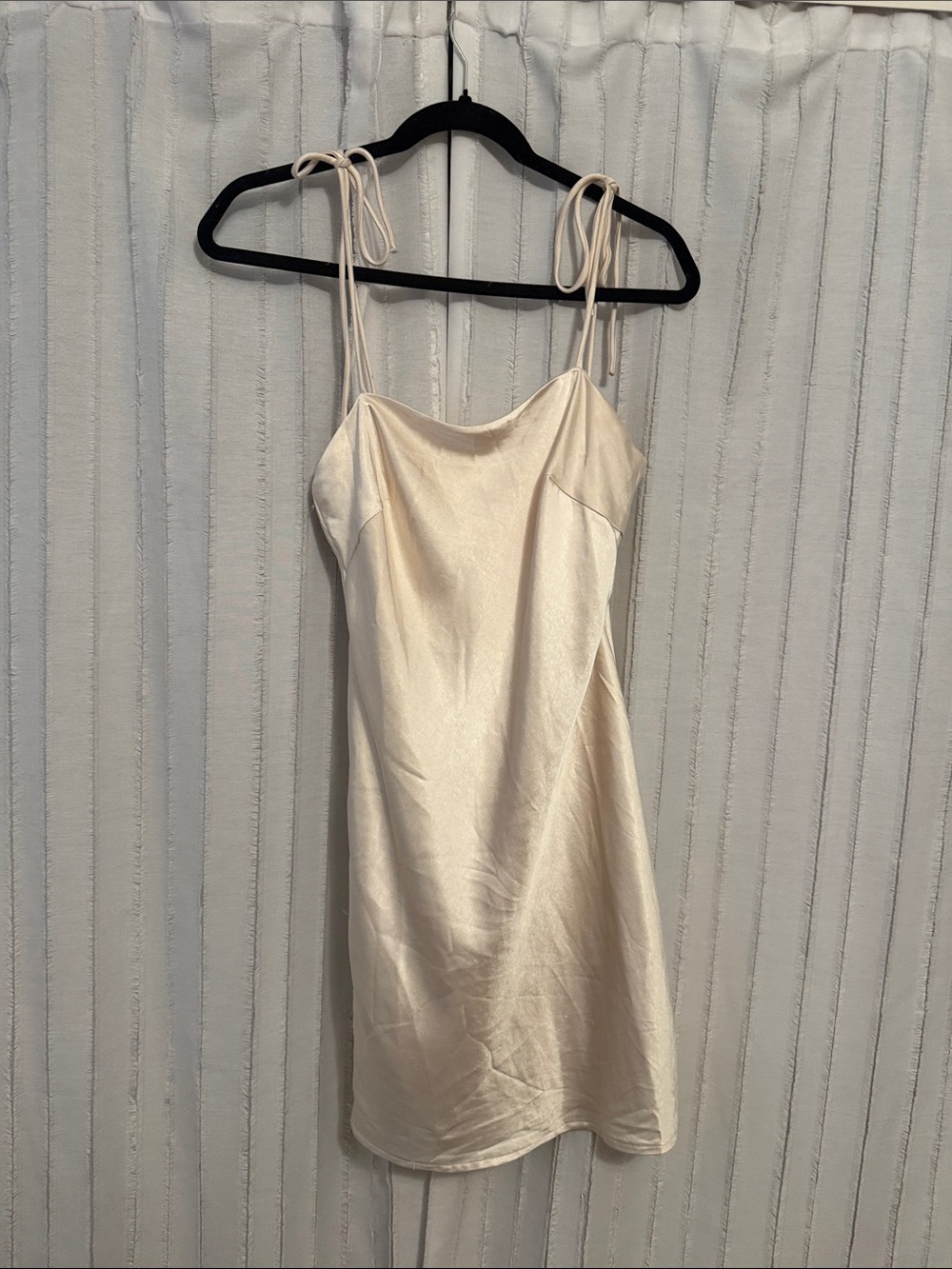 Princess Polly Satin Mini Slip Dress in Cream
